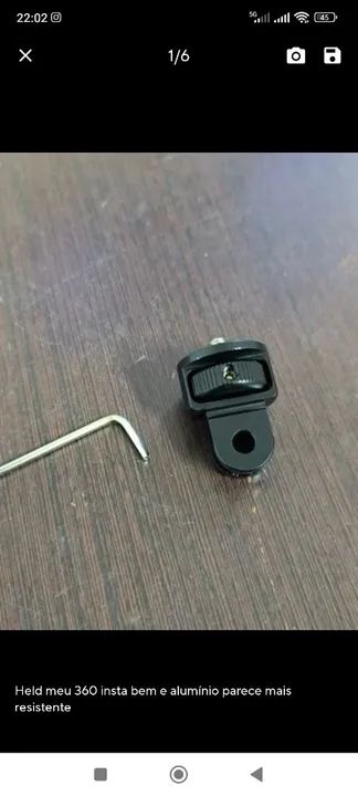 Adaptador parafuso com regulagem Gopro e insta360 - Foto 3