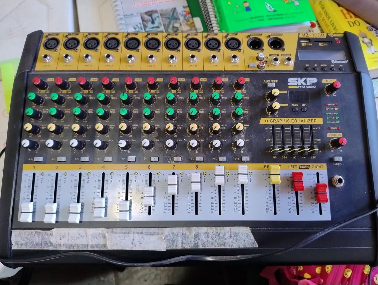 Mesa de Som Amplificada 10 Canais SKIP VZ-100 - Foto 4