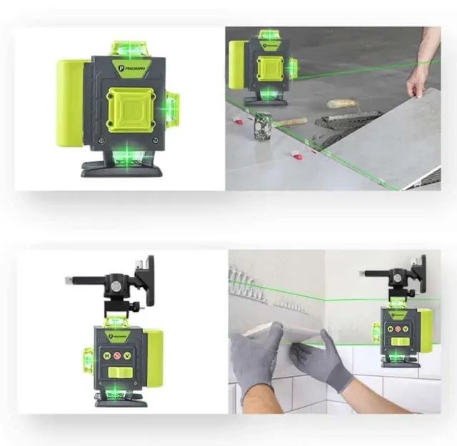 Nível Laser 4d 16 Linhas Verde 360 Acessórios E Bateria - Foto 2