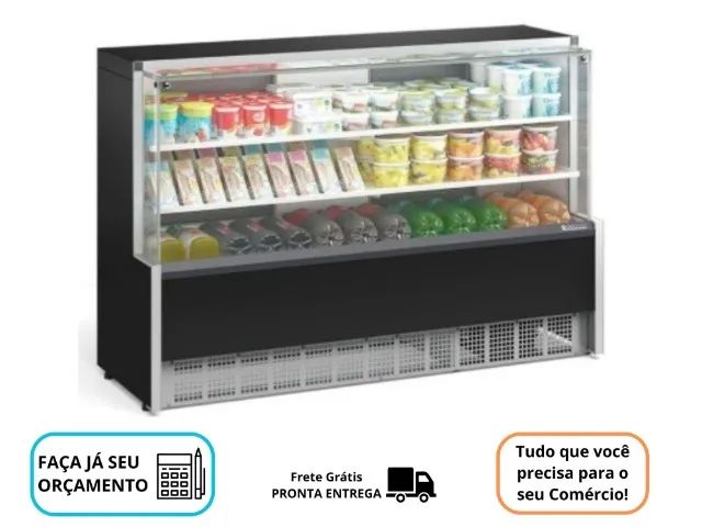 Balcao Gelopar 1,75 Preto 220v