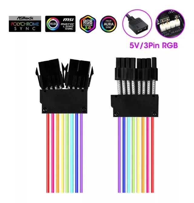 Cabo Extensão Gpu Argb 8 Pinos Aura Sync