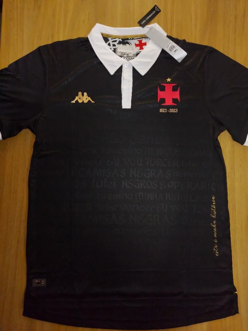 Camisa Vasco III 23/24 Kappa - Edição Especial 100 anos Camisas Negras