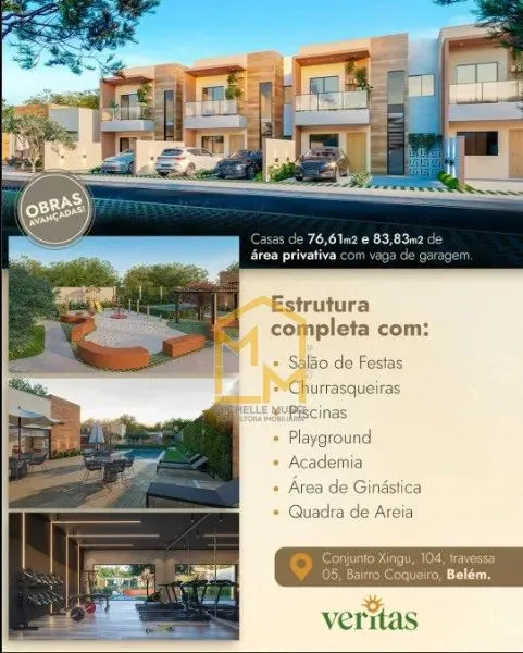 Casas sobrepostas no bairro do Coqueiro Belém/PA com três quartos