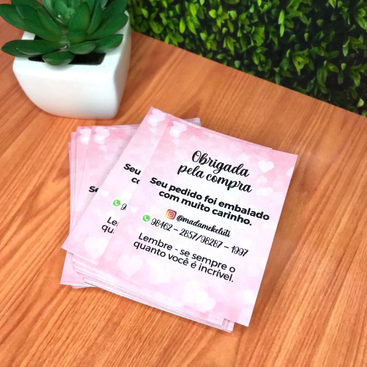 Cartão de agradecimento personalizado  - Foto 3