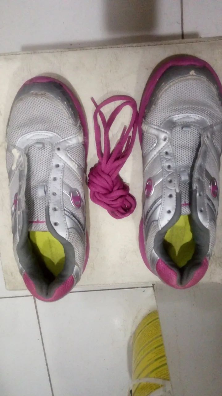 Tênis rosa e preateado D importado . - Foto 5