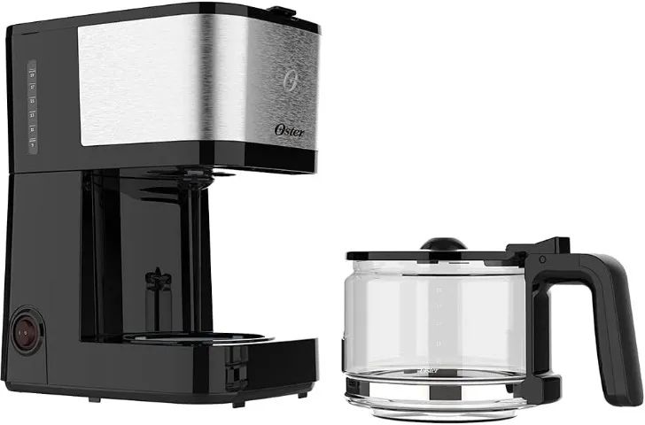 Cafeteira Oster Inox Compacta OCAF300, c/ jarra de vidro 0,75L - 220V (NOVO) - Foto 2