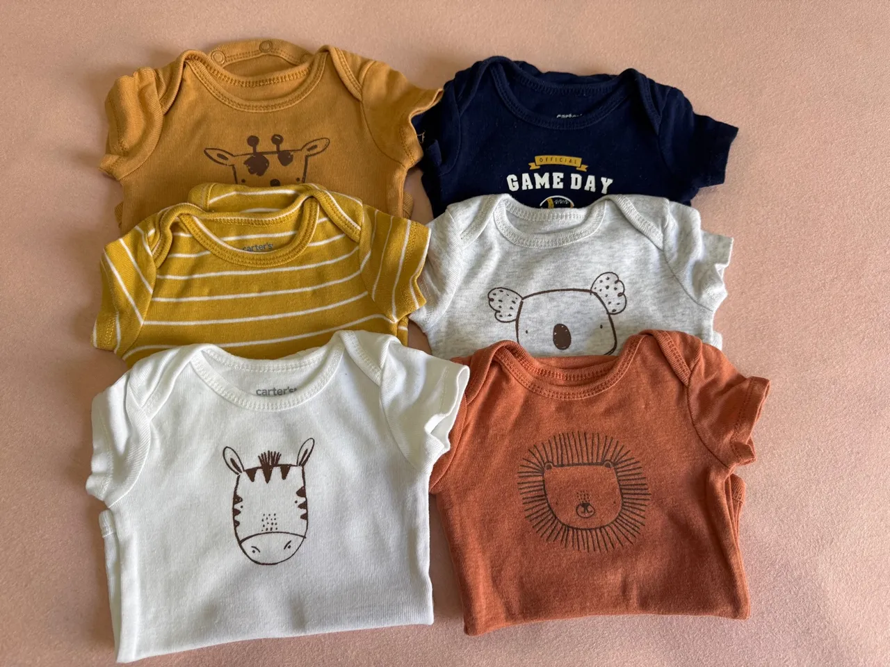 Bodies Carter's Animais - Kit com 6
