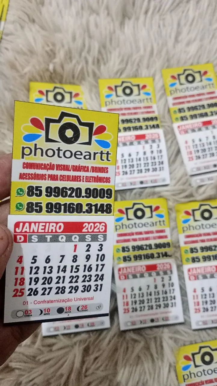 Ima de geladeira calendário 