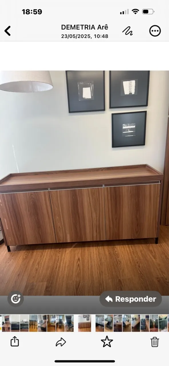 Armário em madeira com design moderno