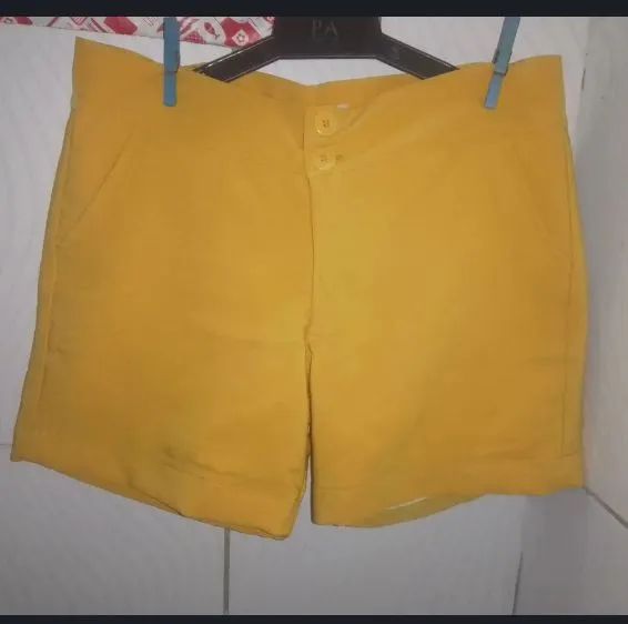 Short Alfaiataria Amarelo Feminino M  - Foto 5