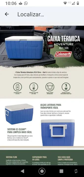 Caixa térmica cooler Coleman  - Foto 4