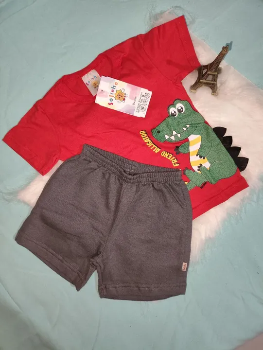 Conjunto Blusa e Shorts Dinossauro Bebê