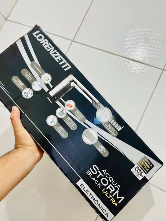 Chuveiro Lorenzetti Acqua Storm Black Ultra  - Foto 3