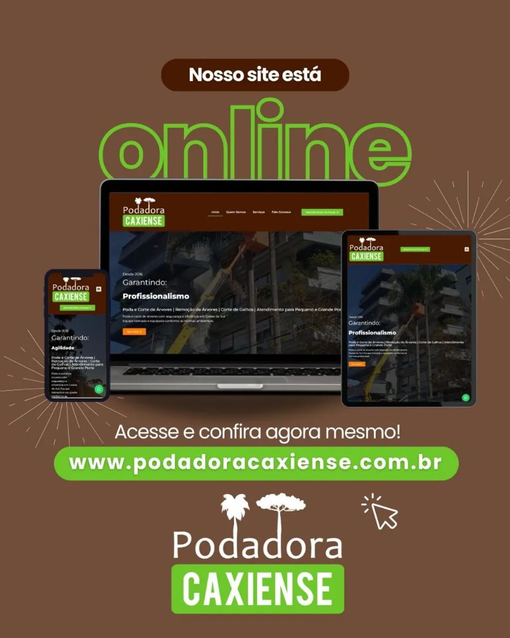 Serviço de poda e corte de árvores 