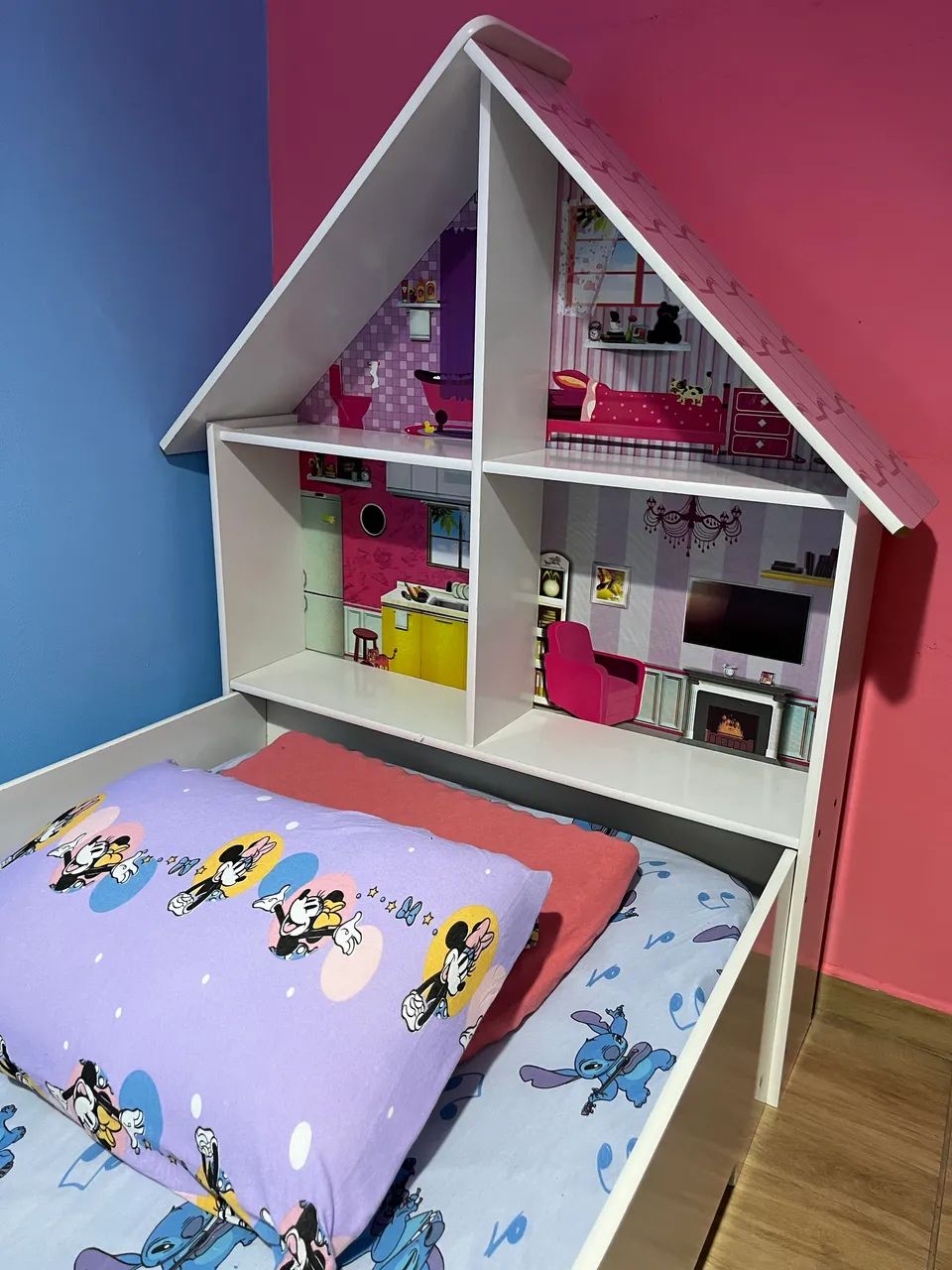 Cama Infantil Casinha em MDF - Branca - Sem Colchão