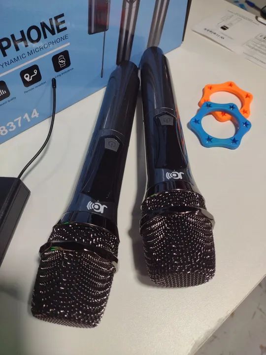 Microfone Sem Fio Duplo Profissional JC-83714 Novo Com Garantia  - Foto 3