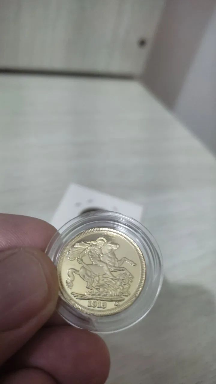 Medalha Libra Esterlina banhada (Inglaterra) - Foto 4