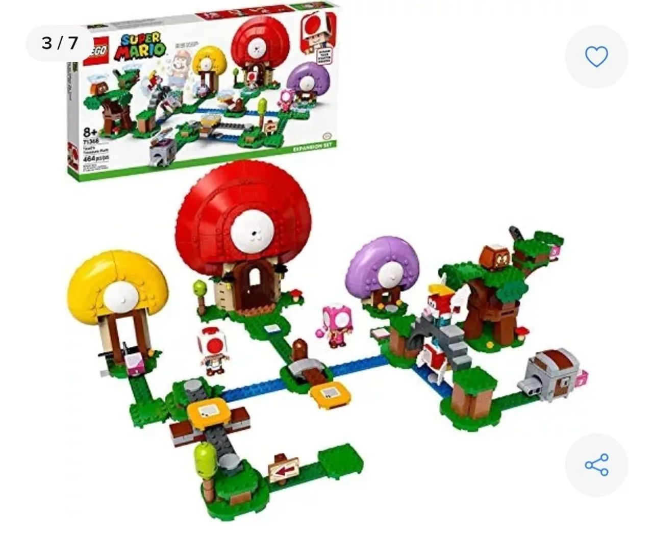 Lego Super Mario 71368 - Caça Ao Tesouro De Toad - Expansão - Foto 4