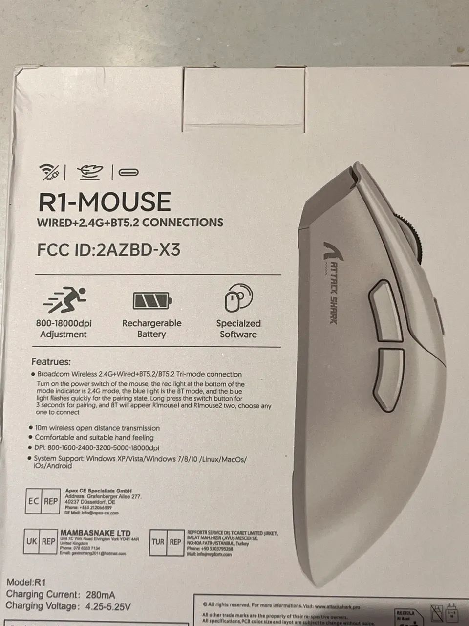 Mouse Attack Shark R1 (NOVO) - Foto 5
