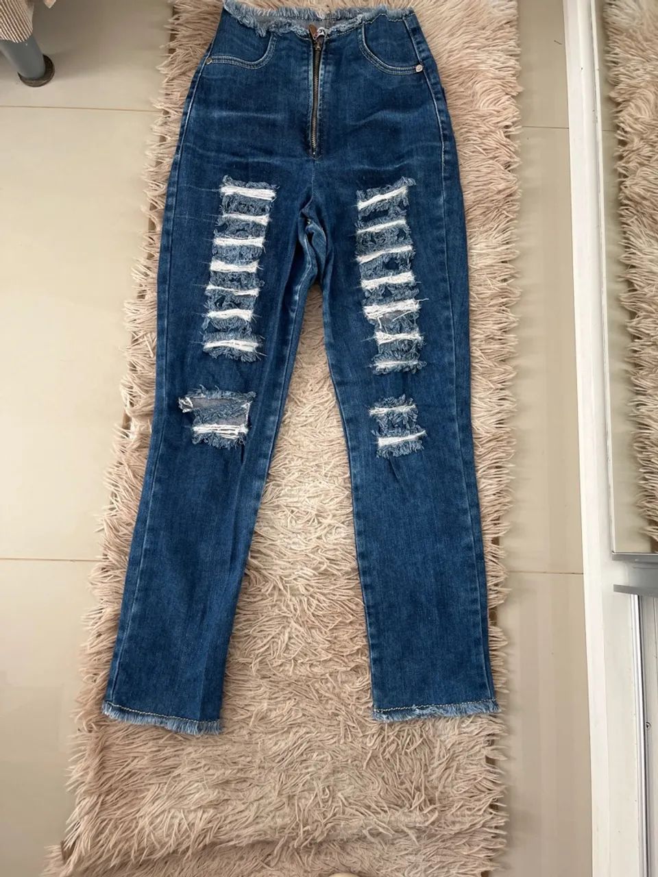 Calça Jeans Destroyed Azul, planet TAM 36
