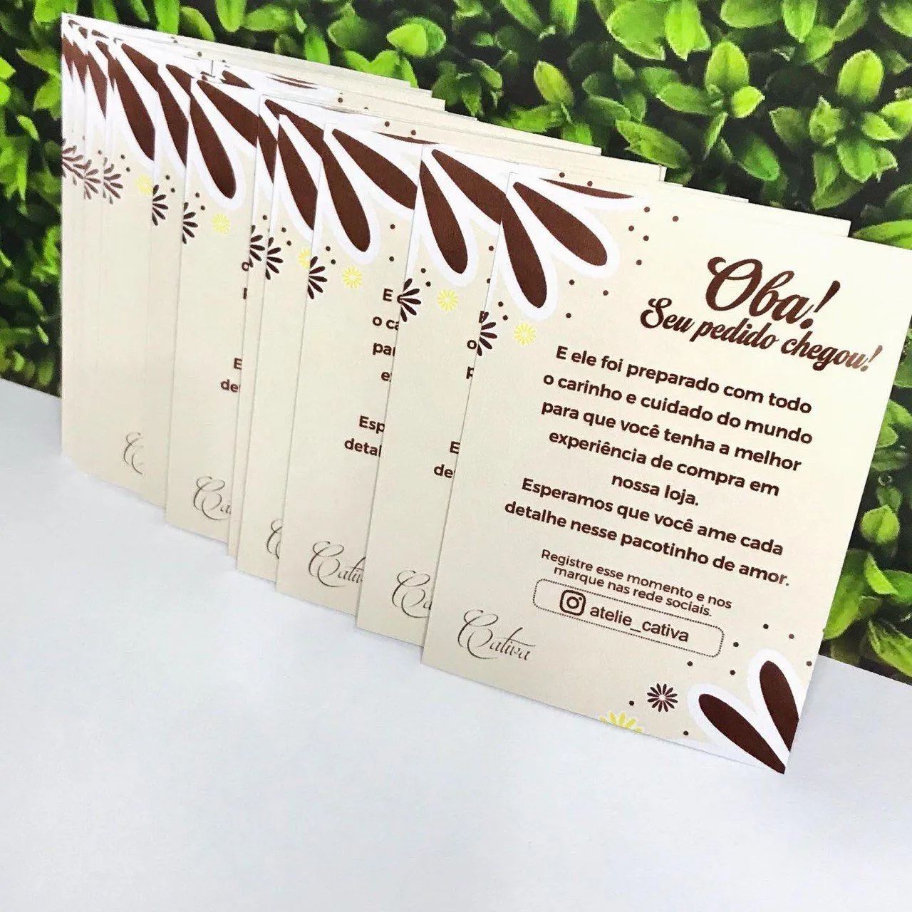 Cartão de agradecimento personalizado 