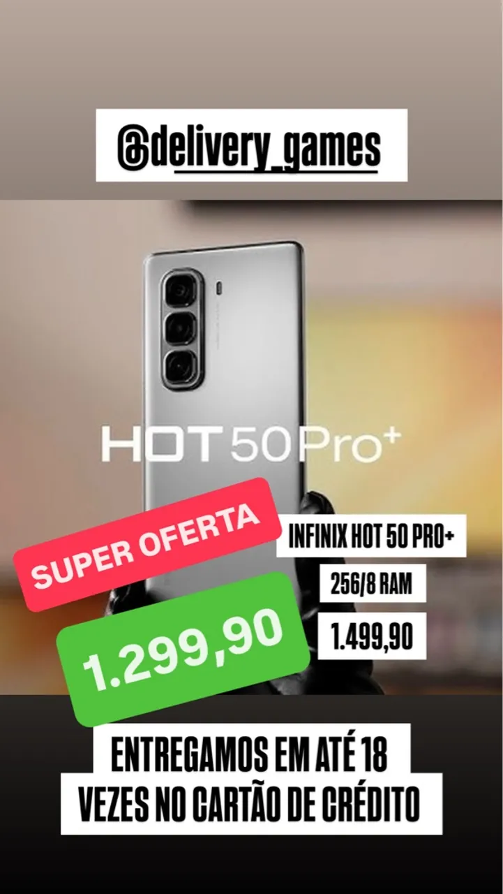 INFINIX HOT 50 plus 256 gb 8 ram lacrado PARC em até 12 vezes