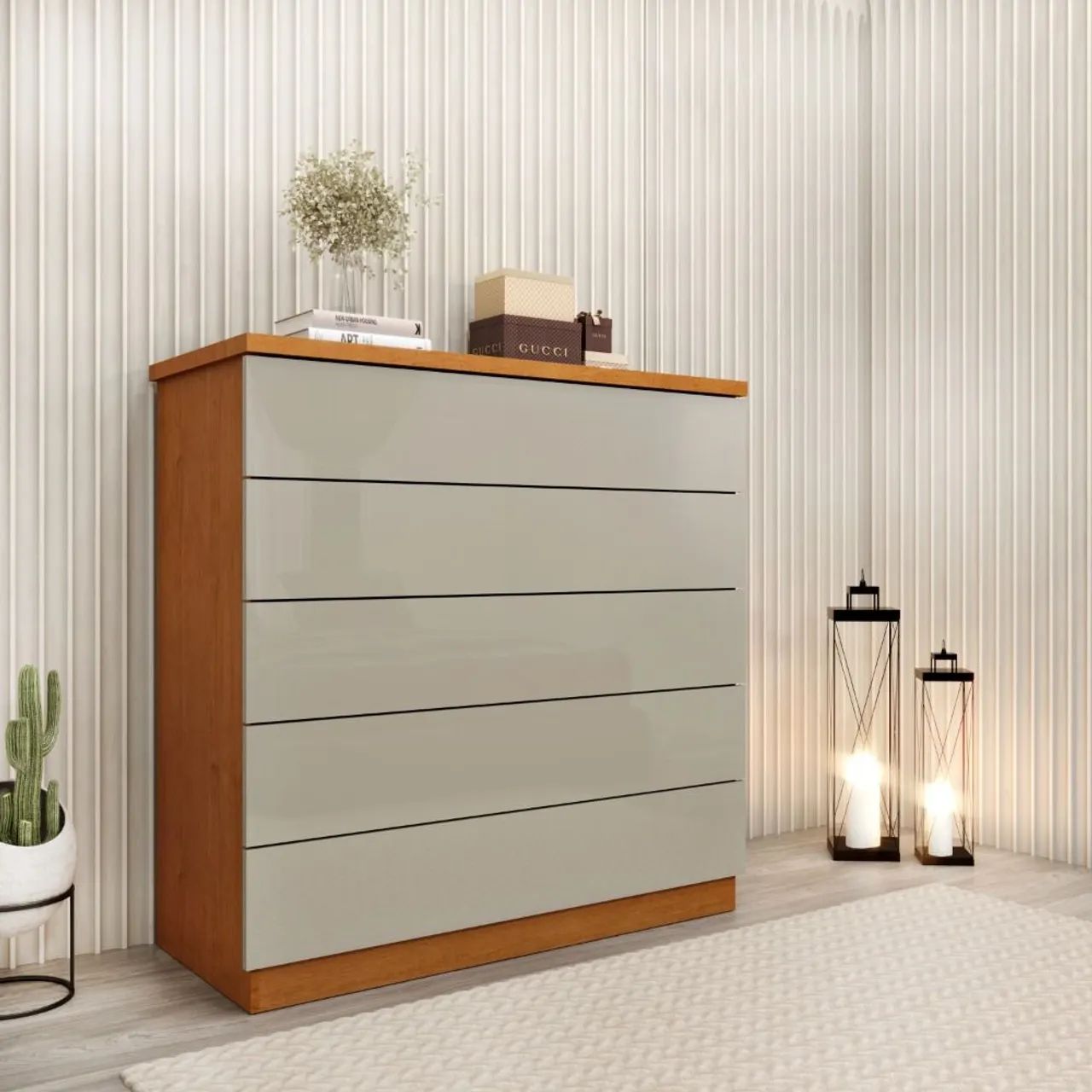 Cômoda Moderna 5 Gavetas - Design Clean altamente funcional!! Uwysr - Foto 3