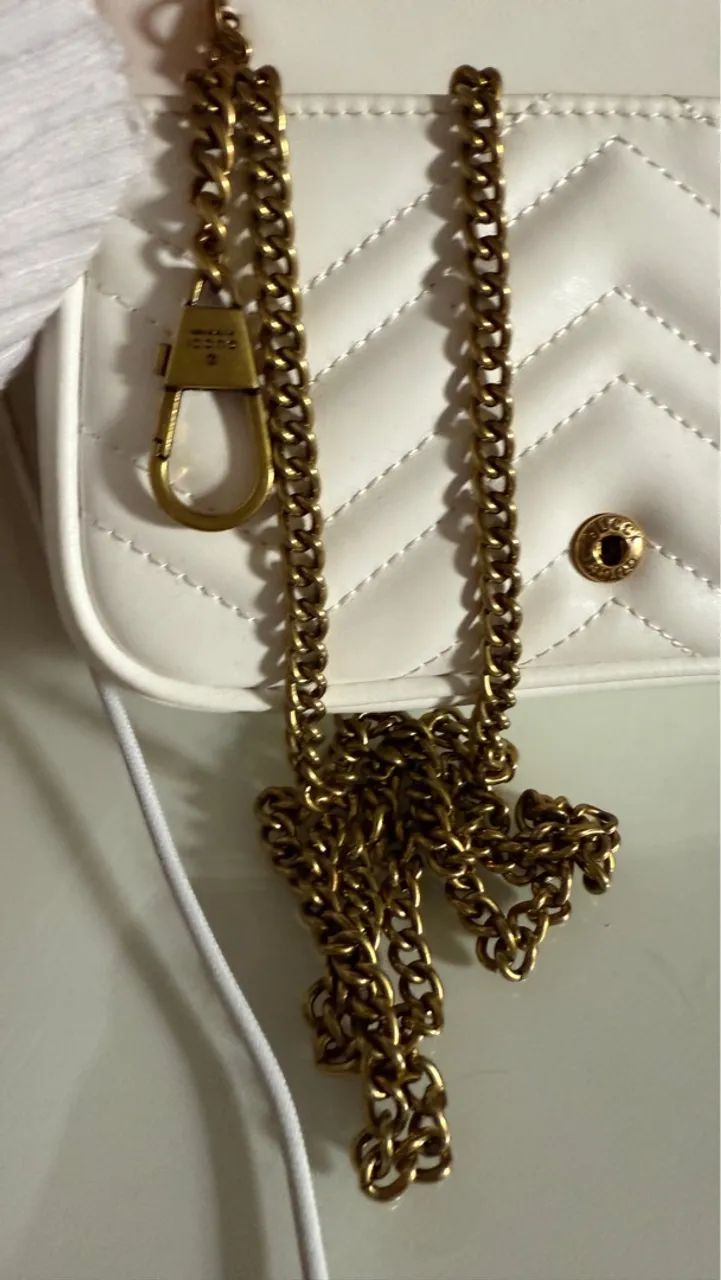 Bolsa transversal feminina courino branca - Foto 4
