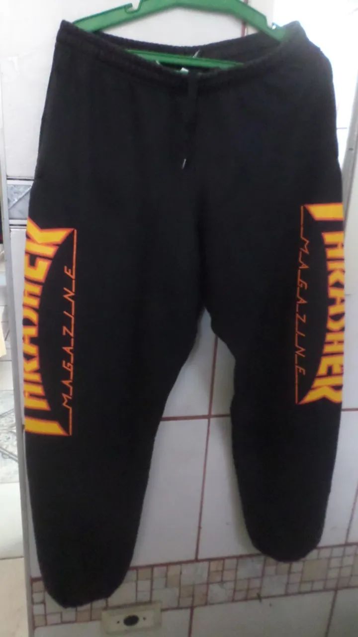 Calça Moletom Trasher Skateboards Logo Flame  - Foto 5