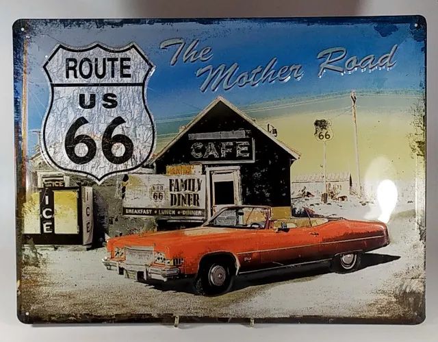 Maravilhosa PLACA importada em RELEVO da Famosa ROTA 66 (ROUTE US 66) - Foto 2