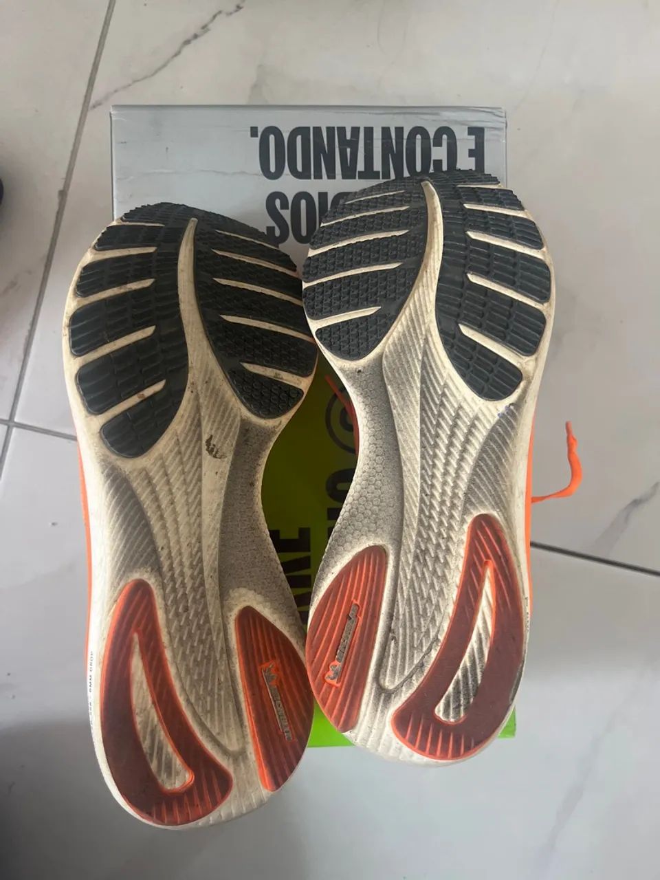 Olympikus Grafeno 2 Tênis de corrida laranja - Foto 3