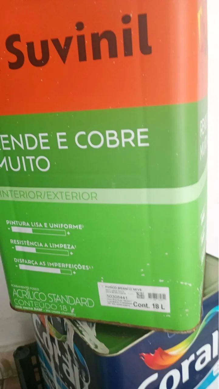 Tinta Suvinil nova branca 