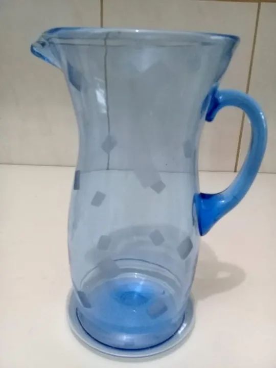 Conjunto de jarra com copos anos 70 - Foto 2