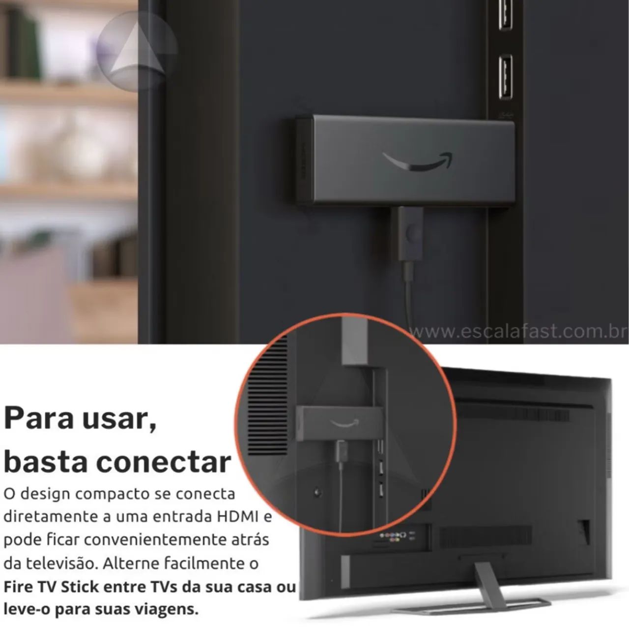 Amazon Fire TV Stick Com Alexa - 1080p - 1 mes de assinatura - Foto 2