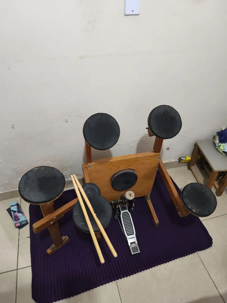 Bateria de treino+pedal+baquetas  - Foto 2