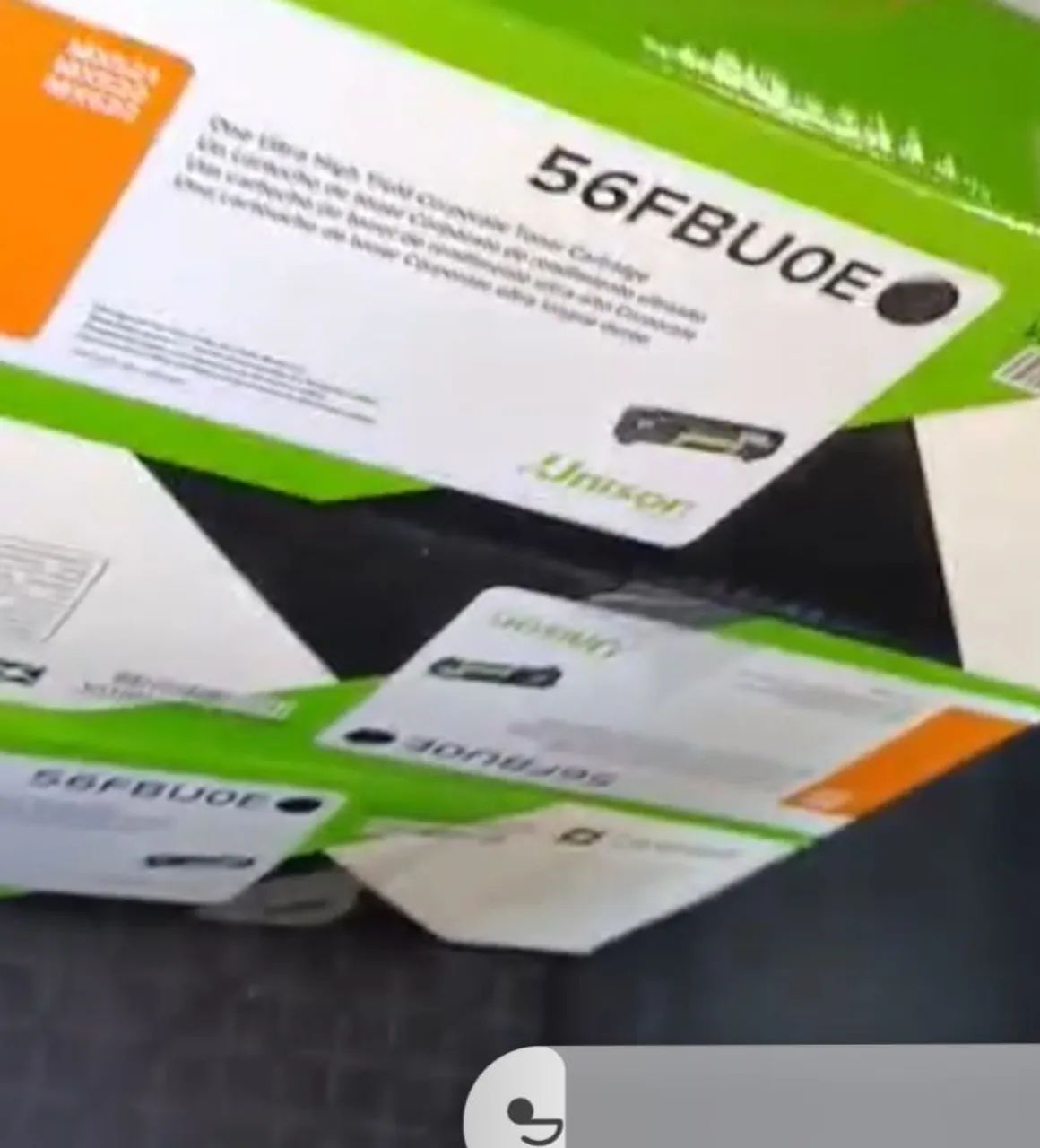 Toner lexmark 56FBUOE ORIGINAL vazio 