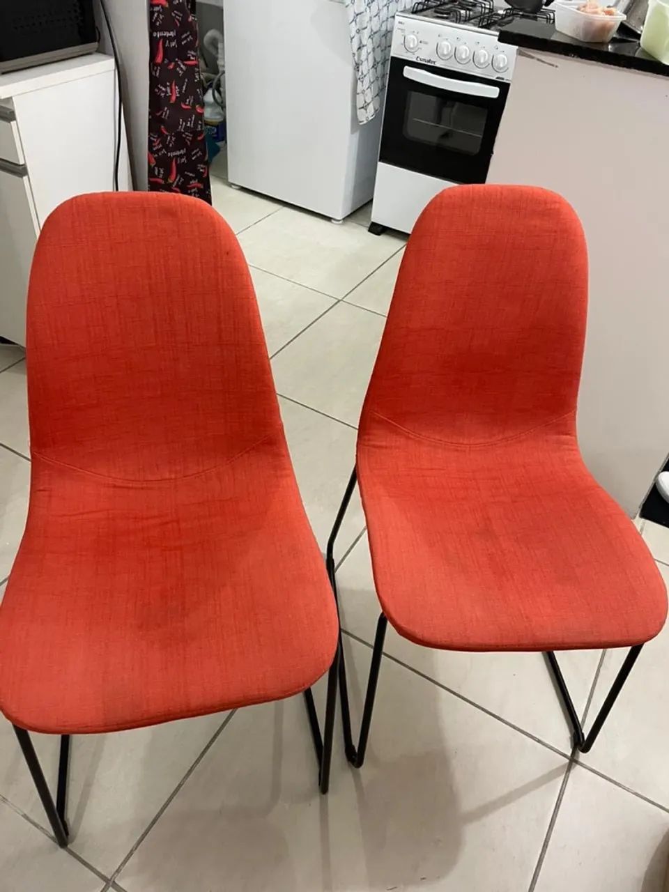 Modern-Design Orange Dining Chairs