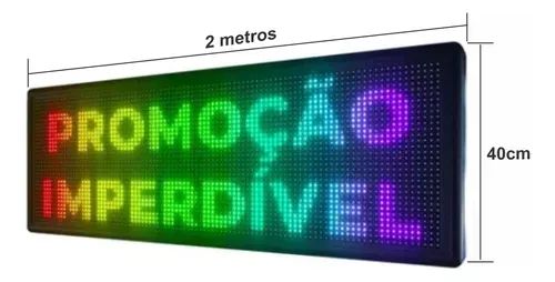 PAINEL 200X40 WI-FI Á PROVA D´ÁGUA RGB (HONESTIDADE E QUALIDADE). - Foto 3