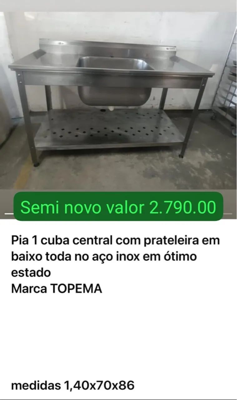 Pia com Cuba Toda Inox - Foto 2