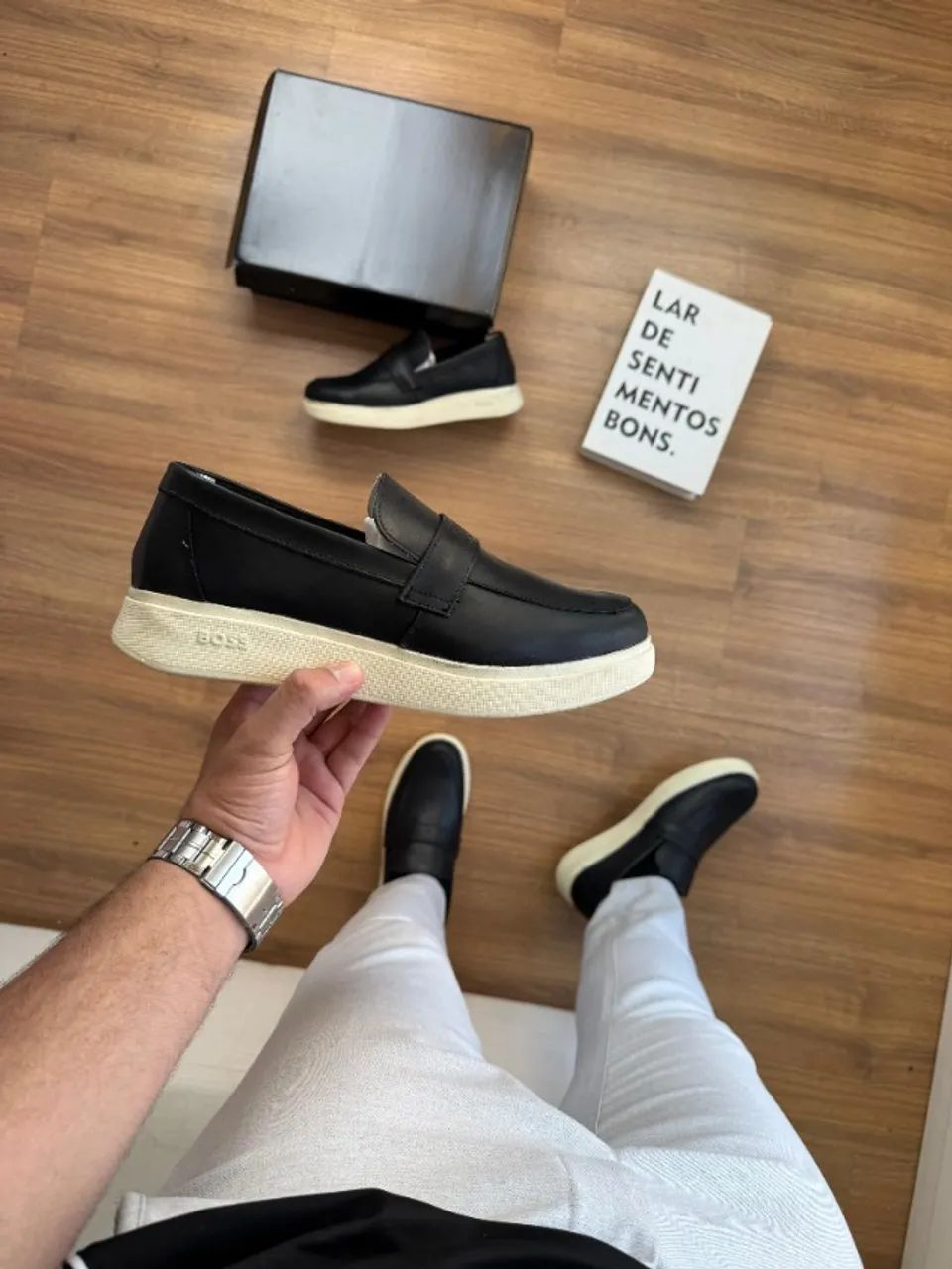 Sapato Mocassim Hugo Boss Couro Legítimo  