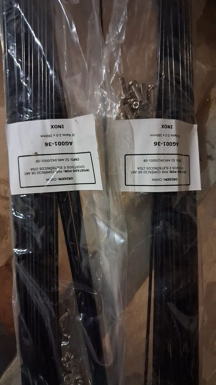 72 Raios de Inox 290mm acompanha os Niples