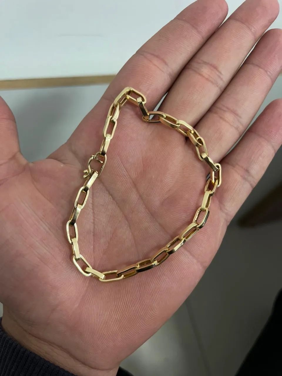 Pulseira Tijolinho 4,5mm Ouro 18k