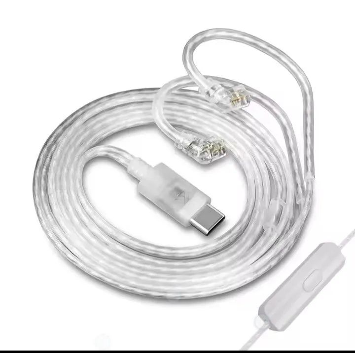 Cabo KZ USB-C DAC 32 bits/ 384kHz.Banhado a Prata Premium - Foto 2
