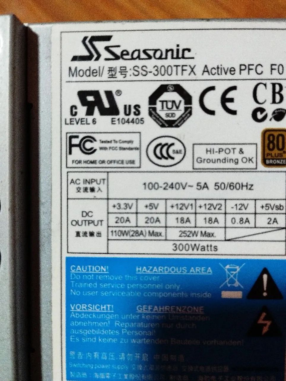 Fonte de PC Seasonic SS-300TFX 300W - Foto 5