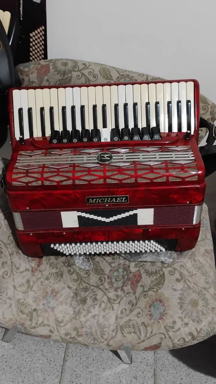 Sanfona Acordeon Michael 120 Baixos - Foto 5