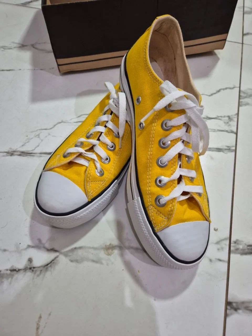 Tênis Converse All Star CT AS Core ox Cano Baixo Amarelo Tamanho 37  - Foto 3