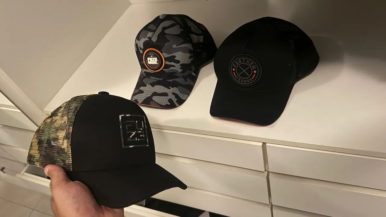 3 Bonés de Camuflagem 