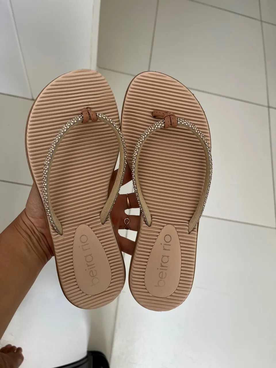 Chinelo Feminino Beira Rio com Strass