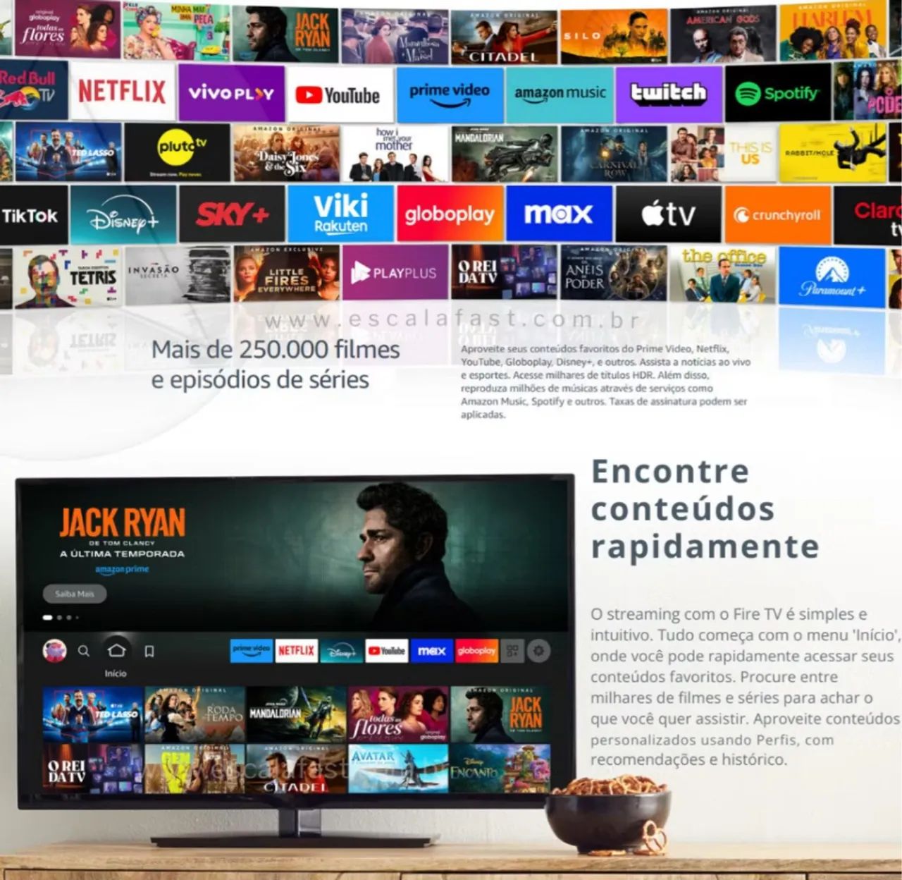 Amazon Fire TV Stick Com Alexa - 1080p - 1 mes de assinatura - Foto 4