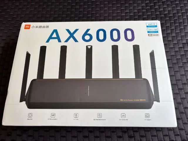 Roteador Xiaomi AX6000 Aiot 6000 Mbs Wi-fi6 Vpn 512mb Preto WiFi forte - Foto 5